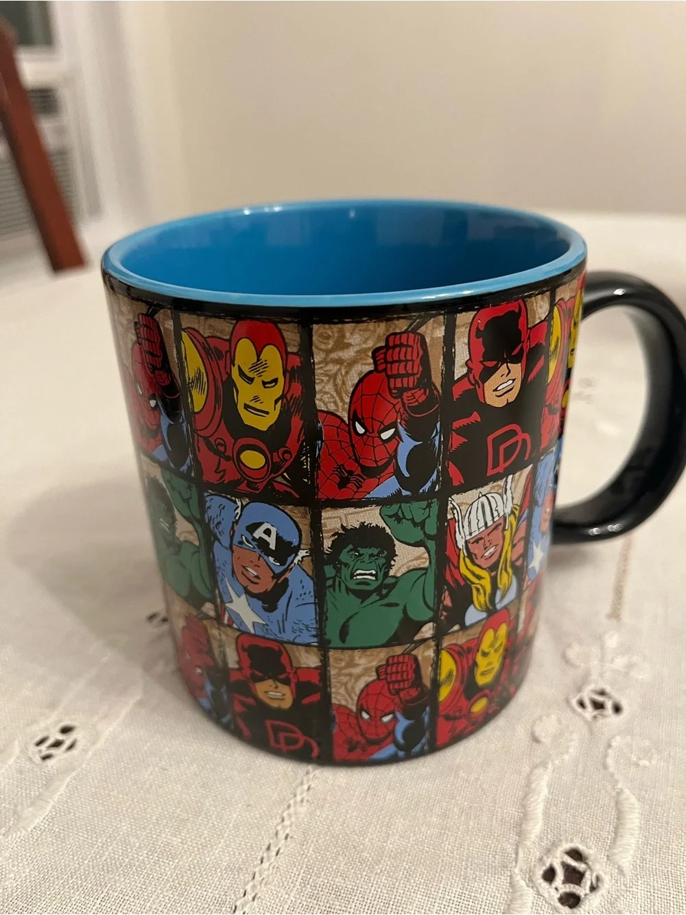 Marvel Black Ceramic Coffee Mug with Logo